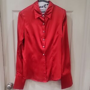 Rodeo Red Satin Women's Shirt